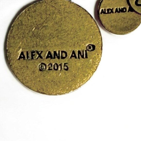 Alex and Ani Letter Initial R Charm Bangle Gold Bracelet - Picture 4 of 4